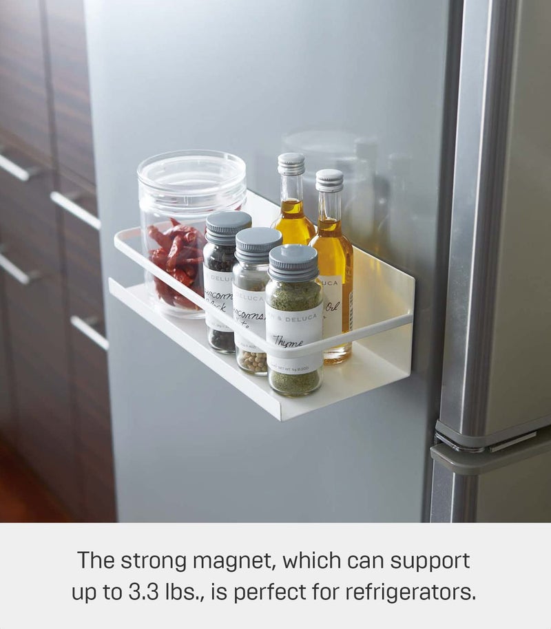 YAMAZAKI Home Plate Magnetic Spice Storage Rack Organizer For Fridge - Steel - Image 5